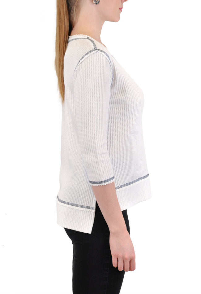 3/4 SLEEVE CREW NECK TUNIC