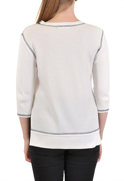 3/4 SLEEVE CREW NECK TUNIC