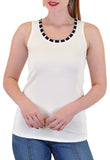 TANK WITH STRIPE NECKLINE