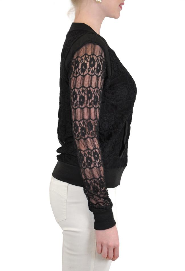 LACE BOMBER JACKET