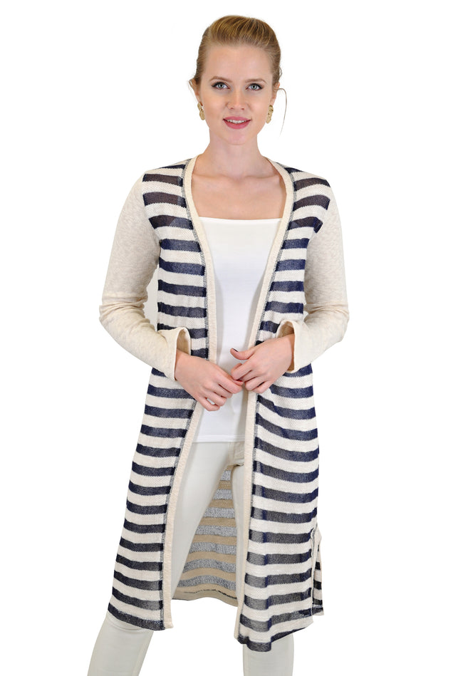 STRIPE OPEN CARDIGAN