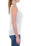 TANK WITH NAVY NECKLINE
