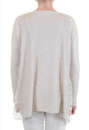 Crochet Side Trim Crew Neck