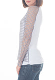 CROCHET BASEBALL TEE - PTJ TREND: Women's Designer Clothing