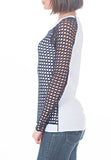 CROCHET BASEBALL TEE - PTJ TREND: Women's Designer Clothing