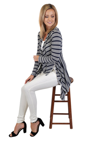 LONG SLEEVE CARDIGAN SIDE ZIPPER