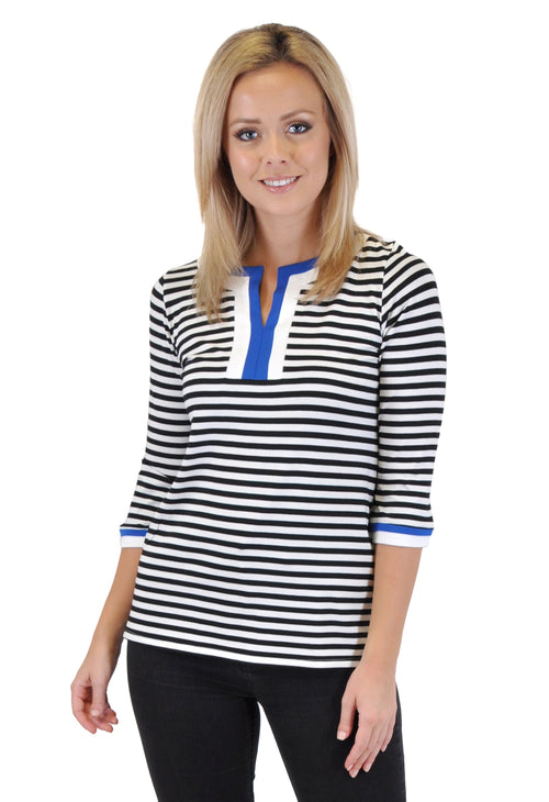 QUARTER SLEEVE STRIPES TUNIC