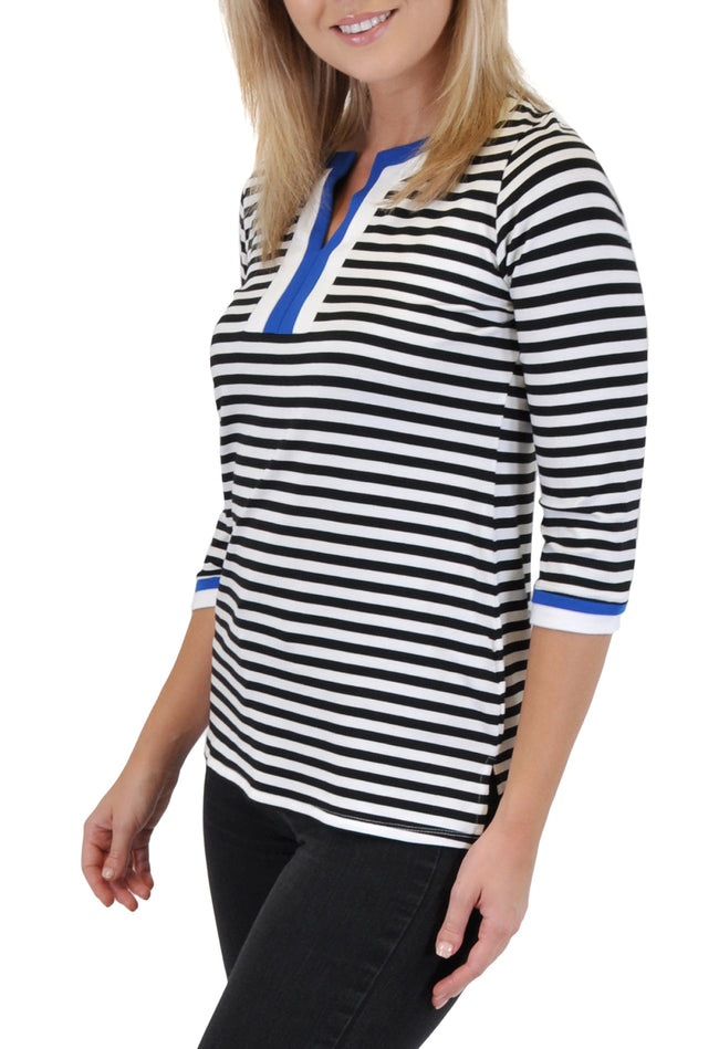 QUARTER SLEEVE STRIPES TUNIC