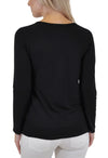 LONG SLEEVE WITH SHOULDEr ZIPPER ACCENT