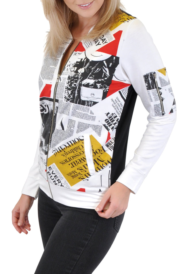 NEWSPAPER BOMBER JACKET