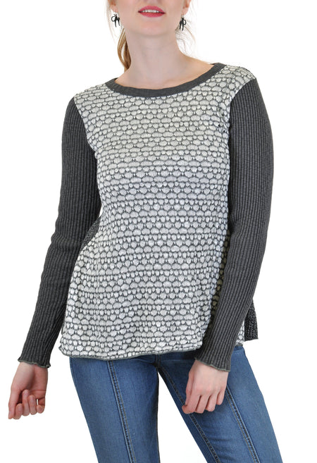 LONG SLEEVE RIB WITH SHOULDER YOKE