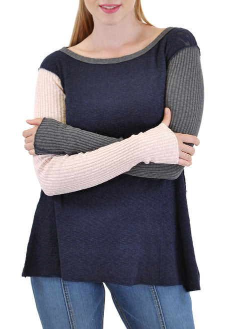 LONG SLEEVE RIB WITH SHOULDER YOKE