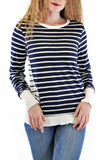 Two Tone Striped Long Sleeve