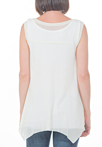 SLEEVELESS LAYERED TOP - PTJ TREND: Women's Designer Clothing