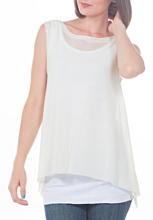 SLEEVELESS LAYERED TOP - PTJ TREND: Women's Designer Clothing