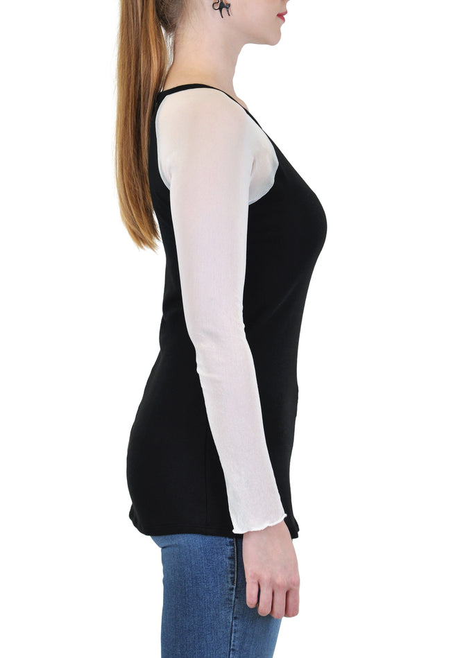 LONG SLEEVE BASEBALL TEE MESH SLEEVES