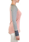 LONG SLEEVE CREW COLOR BLOCKED