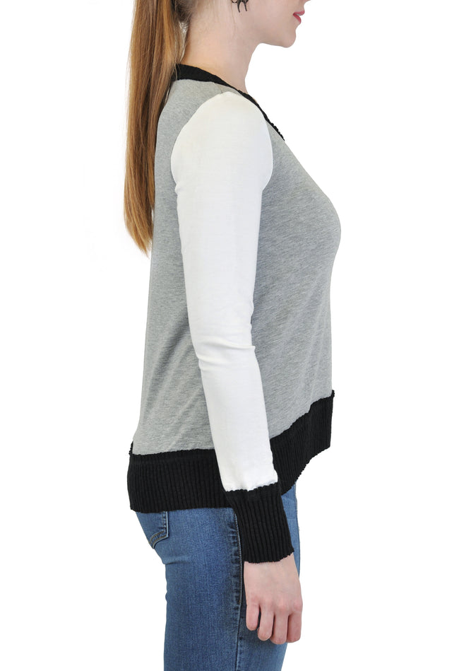 LONG SLEEVE COLOR BLOCK TOP