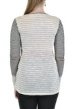 LONG SLEEVE V NECK WITH MESH CUFF