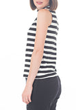 Stripe Mock Neck Tank