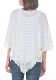 PONCHO W FRINGE - PTJ TREND: Women's Designer Clothing