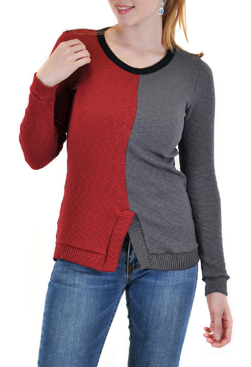 COLOR BLOCK SWEATER