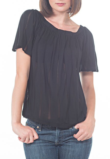 EYELET TRIM TOP