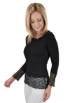 LACE & CROCHET INSERT LONG SLEEVE TOP