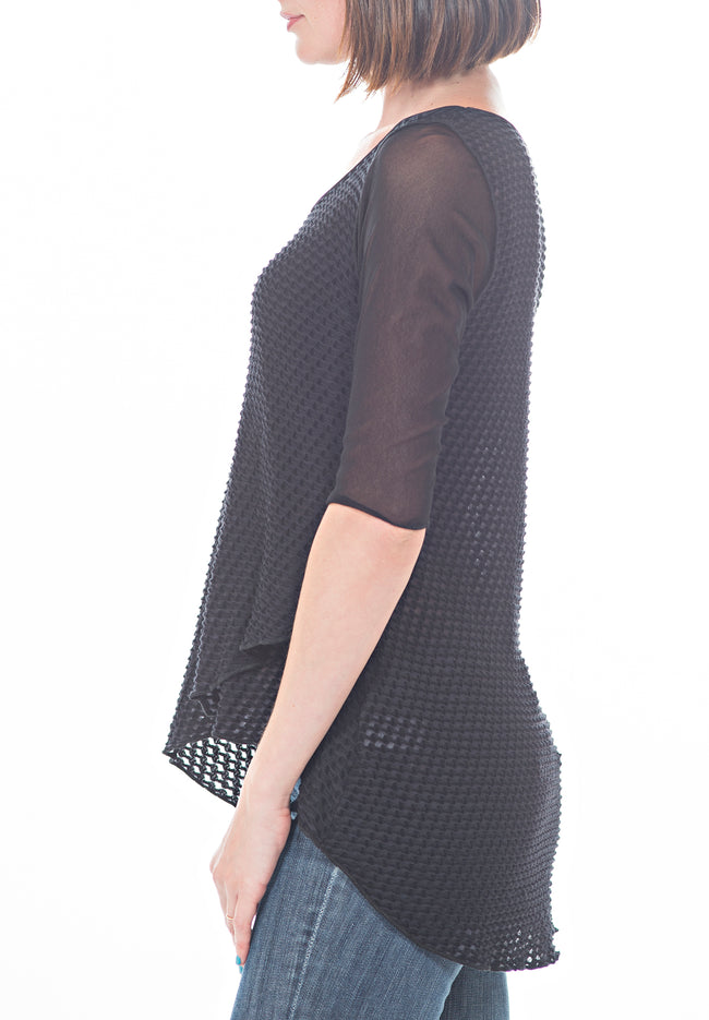 ASYMMETRICAL OVERLAY TOP - PTJ TREND: Women's Designer Clothing