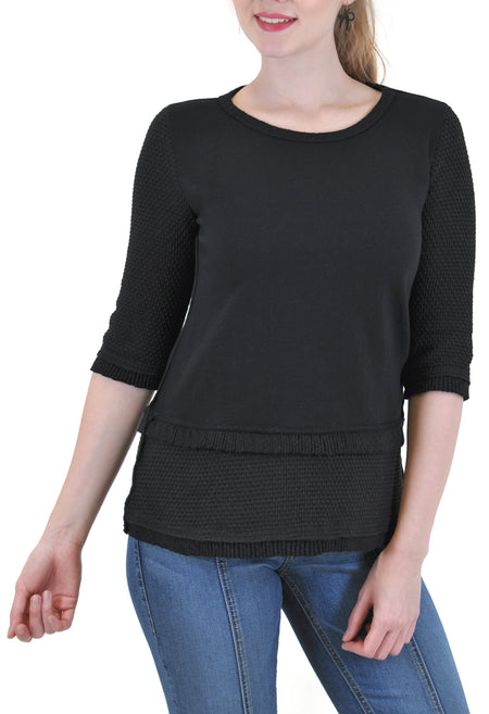 Button Front Long Sleeved Top