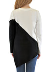 ASSYMETRICAL DESIGN COLOR BLOCKED TOP