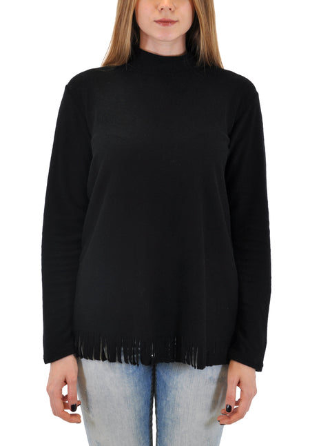 LONG SLEEVE V NECK TOP RIB BAND