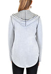 ZIP-UP HOODIE WITH CONTRAST STITCH