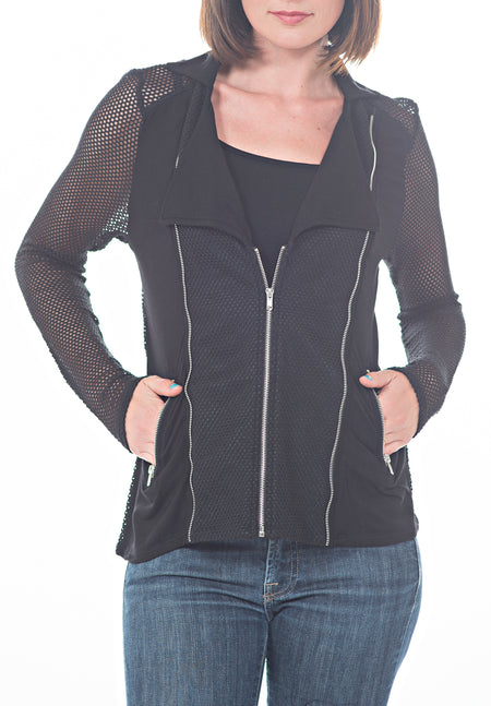 ZIP-UP HOODIE WITH CONTRAST STITCH