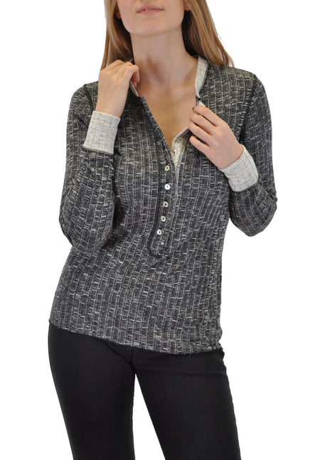 LONG SLEEVE RIB WITH SHOULDER YOKE