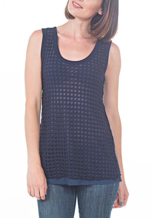 SLVLESS CROCHET TANK - PTJ TREND: Women's Designer Clothing