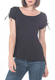 SOLID TEE W TIE LACE - PTJ TREND: Women's Designer Clothing