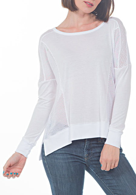 LONG SLEEVE COLOR BLOCK TOP