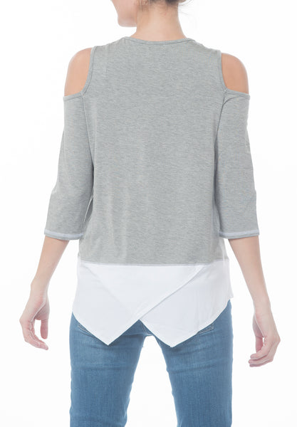 COLD SHOULDER TOP - PTJ TREND: Women's Designer Clothing