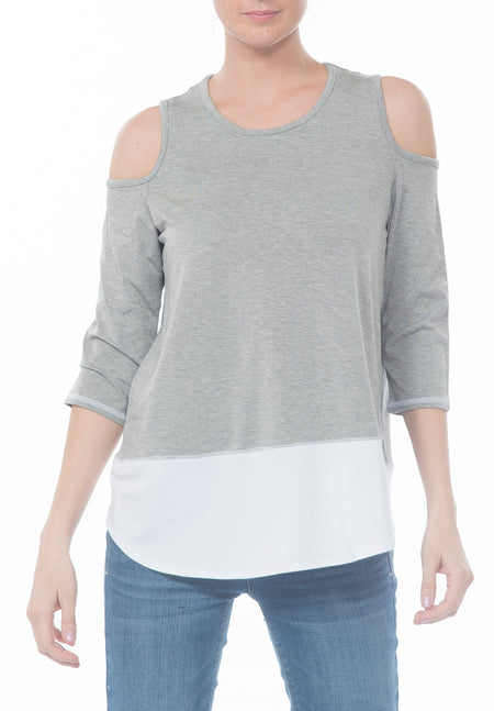 LONG SLEEVE CREW WITH LACE-UP TIE FRONT