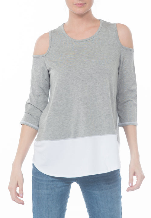 COLD SHOULDER TOP - PTJ TREND: Women's Designer Clothing