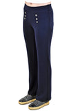 STRAIGHT LEG PANTS WITH FRONT BUTTONS