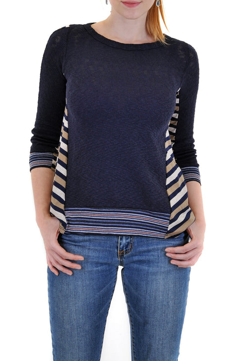 MULTI STRIPE SWEATSHIRT