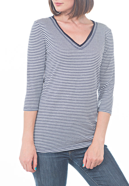 STRIPED WRINKLE TOP