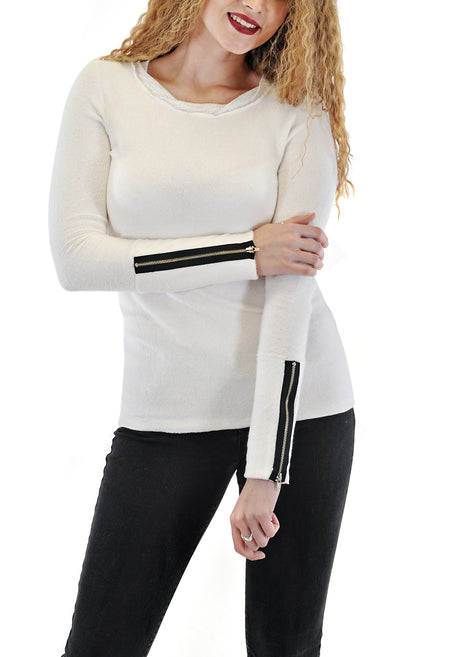 LONG SLEEVE RIB WITH SHOULDER YOKE